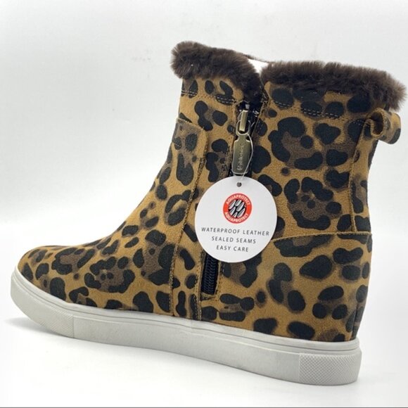 Blondo Glade Leopard Suede Faux Fur Lined Sneaker - Picture 11 of 14